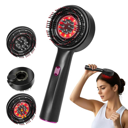 Laser Therapy Hair Growth Comb – Electric Scalp Massager &amp; Hair Oil Applicator Waterproof