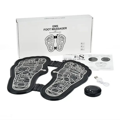 Electric EMS Foot Massager Pad Foldable USB Rechargeable