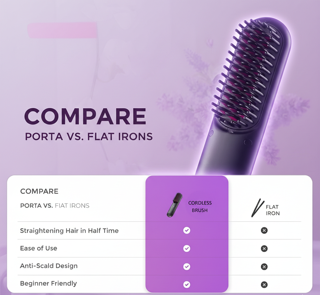 Wireless Hair Straightening Brush