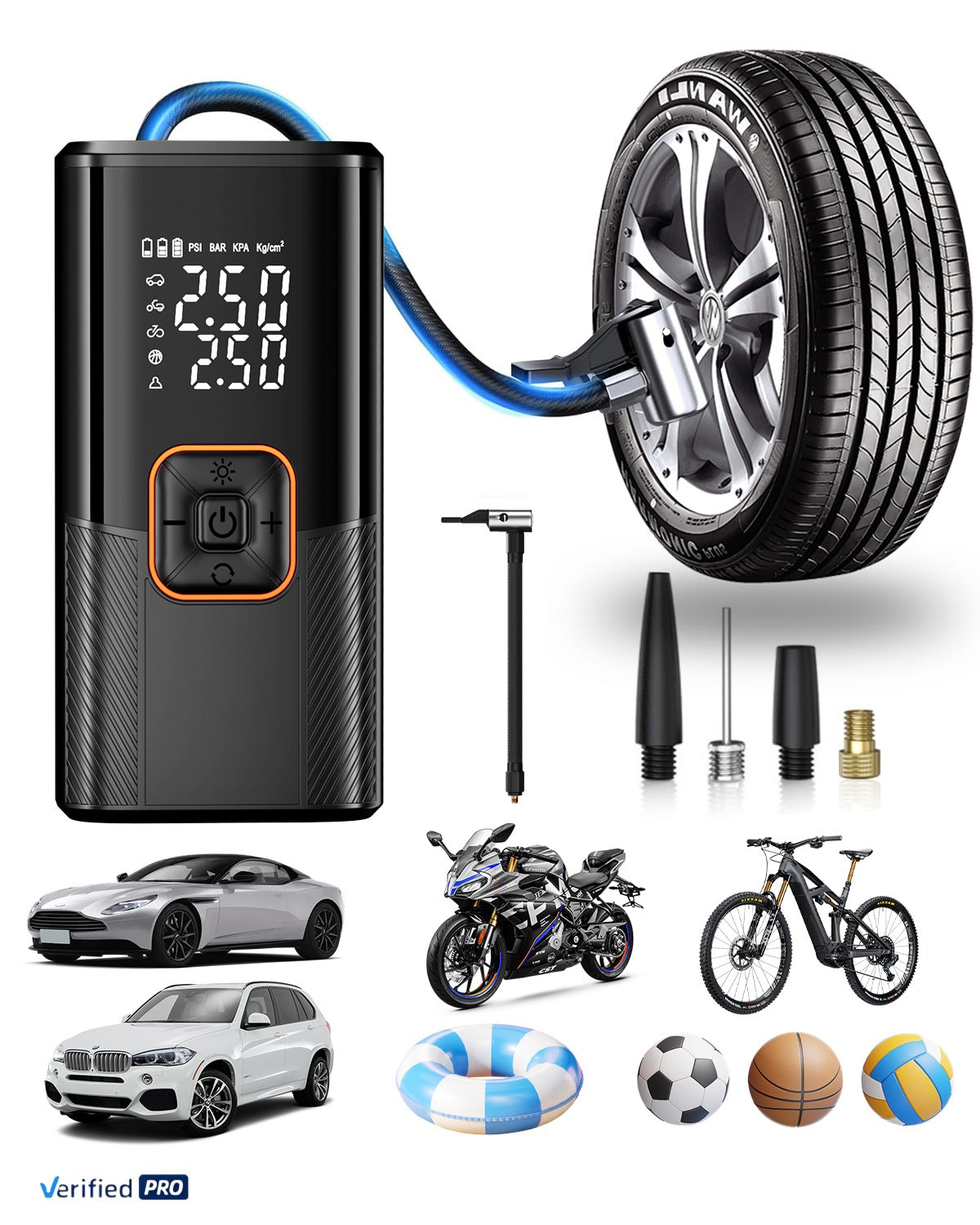 Rechargeable Wireless Car Air Pump