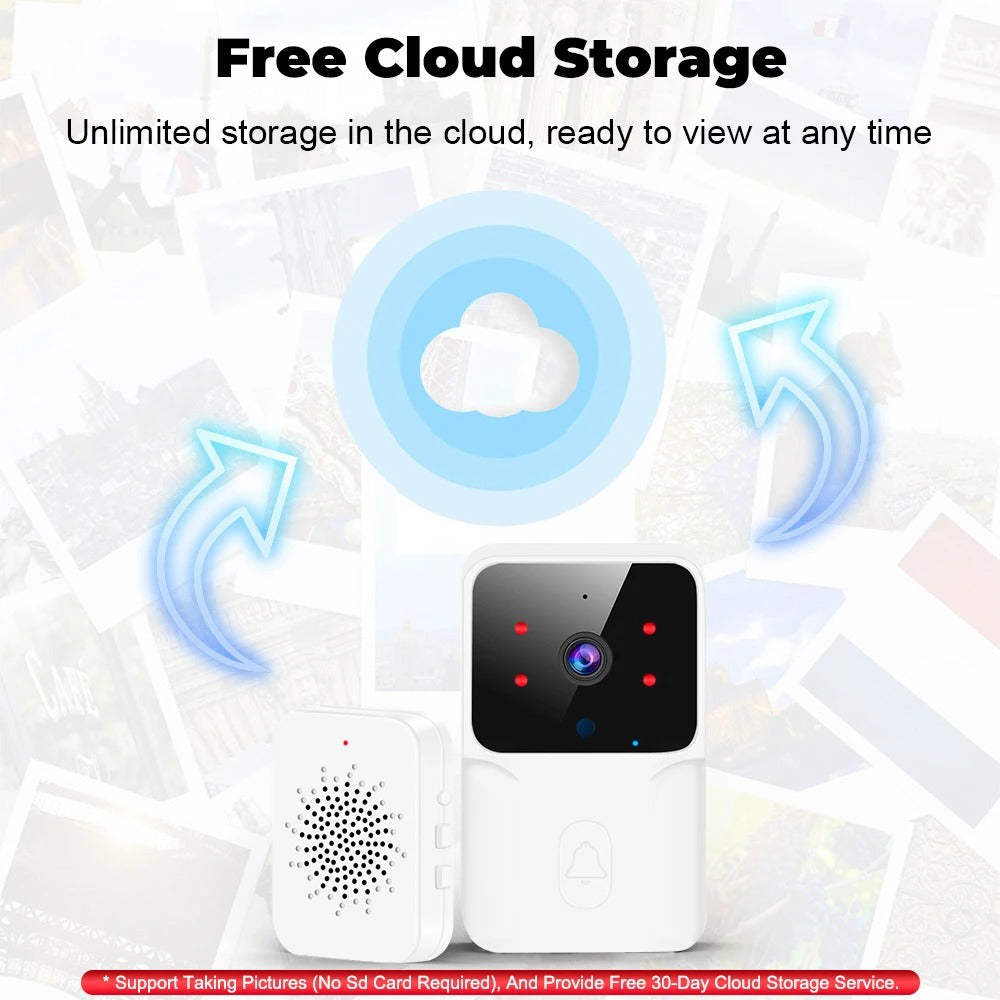 Smart Doorbell Camera Wireless with Bell 1080P