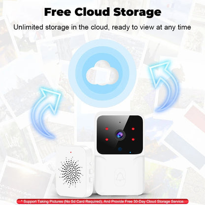 Smart Doorbell Camera Wireless with Bell 1080P